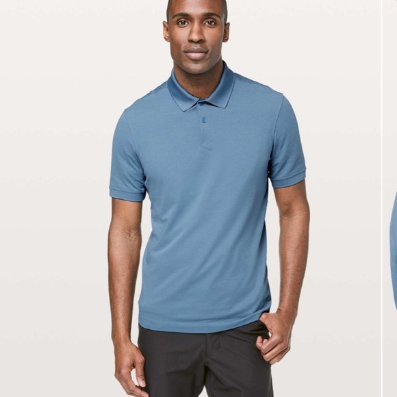 LULULEMON Tech Pique Polo Utility Blue M3BCSS Size XXL - Picture 1 of 10